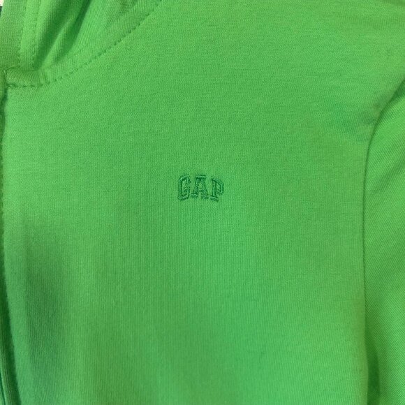 Gap Kids Green Zip-Up Hoodie XL (12) Stretch Cotton Blend Long Sleeve With Hood - Picture 2 of 12